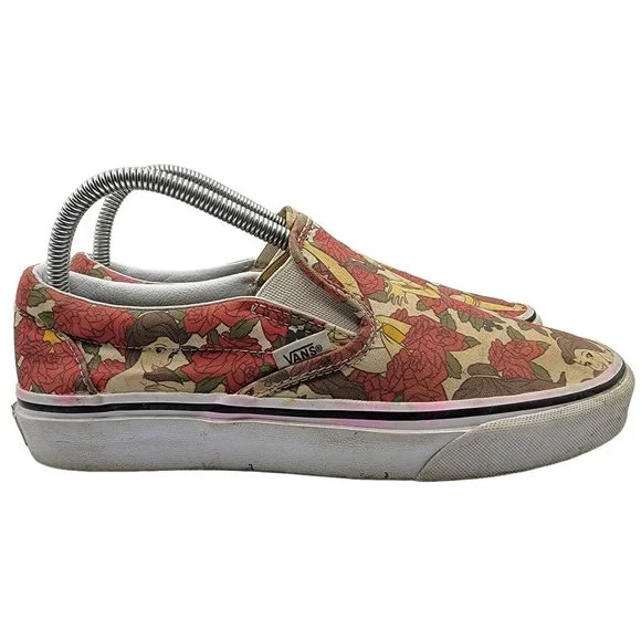 Vans Disney Beauty and The Beast Belle Rose Womens Slip On Skate Shoes Size 8.5 - Picture 7 of 12